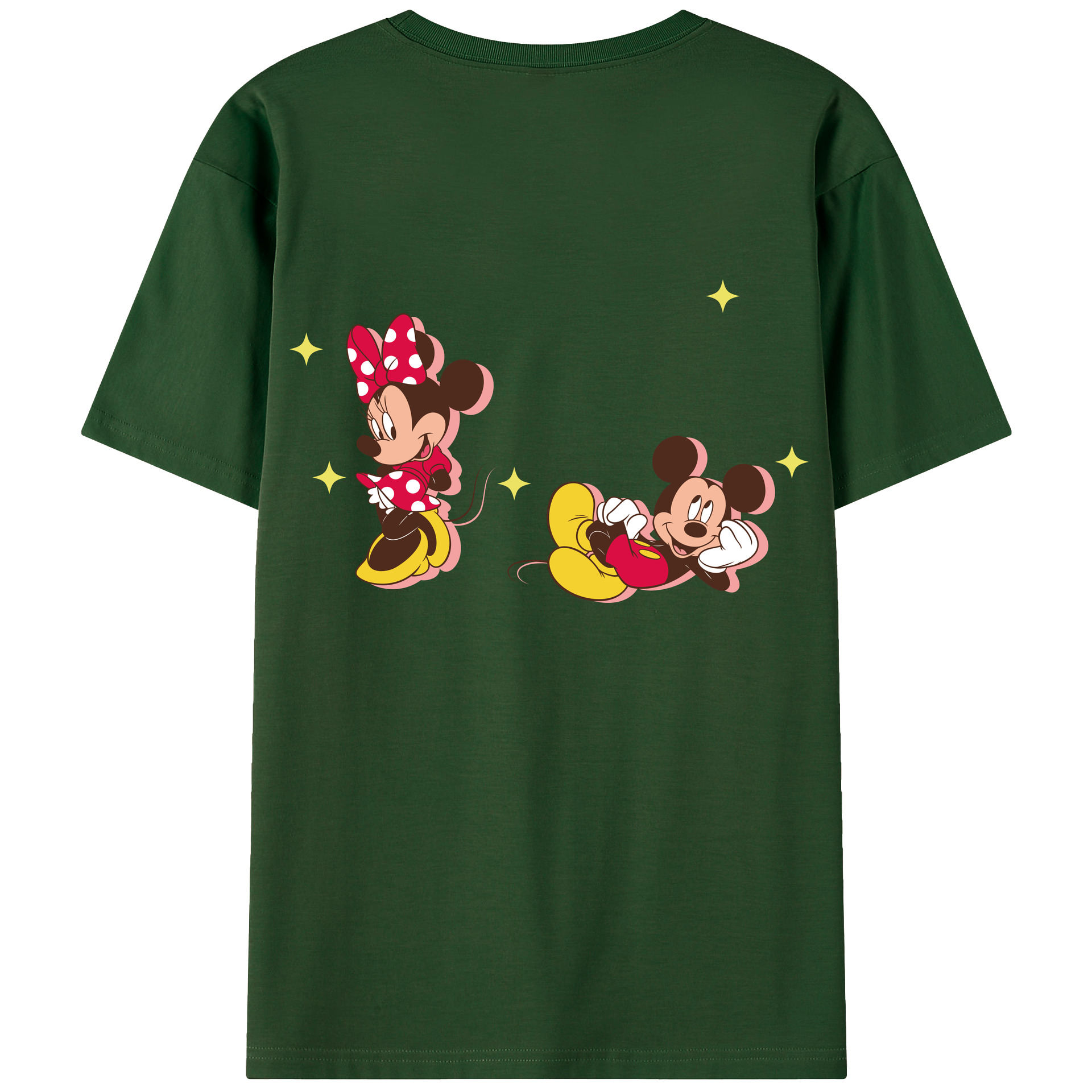 （画像用） ミッキーマウス Mickey Mouse 綿100％半袖Tシャツ（背面プリント）